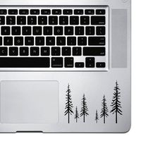 StickAny Palm Series Redwood Forest Sticker for MacBook Pro, Chromebook, and Laptops (Black)