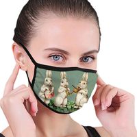 Dust Mask Easter Musical Bunnies Fashion Anti-dust Reusable Cotton Comfy Breathable Safety Mouth Masks Half Face Mask for Women Man Running Cycling Outdoor