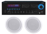 Technical Pro RX55URIBT Home Theater Bluetooth Receiver+(2) 8" Ceiling Speakers