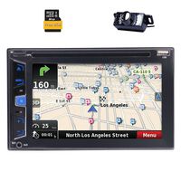 EinCar Wince Double Din Audio,Touchscreen,Bluetooth,GPS Sat Navi, DVD/CD/MP3/USB/Dual SD AM/FM RDS Radio Car Stereo, 6.2" Digital LCD Monitor, Wireless Remote,Rear Camera Included,Subwoofer