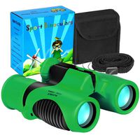 Compact Mini Binoculars for Kids - 8x21 Zoom Kids Binoculars Toy Gift Shock Proof for 3 4 5 6 7 8 9 10 11 12 13 Years Old Boys Girls Bird Watching Sporting Events Children Best Present (Green)