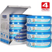 Upgraded Thicken, Diaper Genie Refill Bags, Compatible with Diaper Genie Pails,4-6 Months Supply,1120 Count (Pack of 4) Save Money