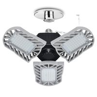 LED Garage Lights Deformable, Sailstar 60W Garage Ceiling Light, E26 6000K 6000LM Bright Light, Triple LED Adjustable Light for Basement, Attic, Shop (No Motion Detection)