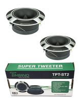 2 x Timpano TPT-ST2 4" Super Loud Tweeters Silver Titanium Bullet 480 Watts