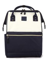 Kah&Kee Polyester Travel Backpack Functional Anti-theft School Laptop for Women Men (White/Navy, Large)