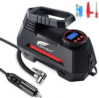 HAUSBELL Portable Air Compressor for Car Tires Digital Tire Inflator (Balck)