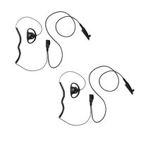 2 Pack Maxtop AEH0407D-M5 D-Sharp Earhanger PTT for Motorola HT750 HT1250 PRO5150 PRO7150 PRO9150 GP140