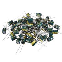 uxcell Aluminum Radial Electrolytic Capacitor Low ESR Green with 47UF 50V 105 Celsius Life 3000H 6 x 7 mm High Ripple Current,Low Impedance 50pcs