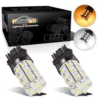 Partsam 2pcs 3057 3157 3357 3457 Switchback LED Turn Signal Light Bulbs White Amber Dual Color Super Bright 3057A 3157A 3357A 3457A 4157NA 3156 3155 Replacement for Chevrolet/Dodge/Ford/GMC/Cadillac
