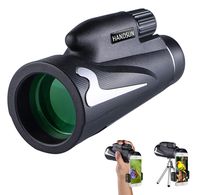Handsun 12X50 High Power Prism Monocular and Quick Smartphone Holder - Waterproof Fog- Proof Shockproof Scope -BAK4 Prism FMC for Bird Watching Hunting Camping Travelling Wildlife Secenery