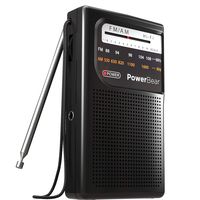 PowerBear AM FM Portable Radio | Battery Operated, Long Range, Handheld
