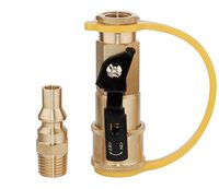 DOZYANT 1/4" RV Propane Quick Connect Adapter for Propane Hose, Propane or Natural Gas 1/4" Quick Connect or Disconnect Kit - Shutoff Valve & Full Flow Plug - 100% Solid Brass