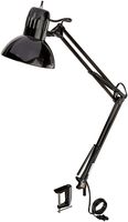 Globe Electric 56963 Swing Arm Multi-Joint Desk Lamp, 31.5", Black Metal Clamp