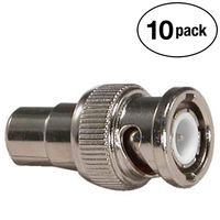 InstallerParts (10 Pack BNC Male to RCA Female Adapter