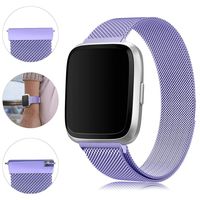 Find-MyWay Compatible with Fitbit Versa Bands/Versa 2/Versa Lite Bands,Versa Accessories Wristband Stainless Steel Bracelet for Women Men Strap for Fitbit Versa/Lite/Special Edition