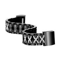 Kendd Band Compatible Fitbit Charge 2 - Synthetic Jewelry Bracelet Adjustable Watch Band Compatible Fitbit Charge 2 Fitness Tracker.Silver,Gold,Rose Gold,Black