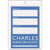 StoreSMART - Plastic Furniture Tag Holders - 25 Pack - 5" x 7" - Open Short Side (HPE1419S-FRNTR-25)