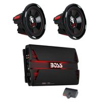 Boss 12" 2300W Car Audio Subwoofer + PD5000 5000W Mono D Amplifier with Remote