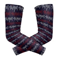 Fashion Sports Arm Supports New Year Love You Basketball Shooter Sleeves Sunscreen Cuff Stretched Fabric for Football, Volleyball, Baseball Protection, Youth & Adult Sizes(1 Pair)