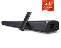 Sound bar for TV, Vinoil 2.1 Channel 35 Inch TV Soundbar with Built-in Subwoofer, 105 dB, 3D Surround Sound, Strong Bass, Remote, Optical AUX Coaxial Cable Included