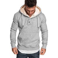 Simayixx Men Hoodies Pullover, Men's Fashion Workout Sweatshirts Plus Size Adjustable Hood Solid Sweater Tops Outerwear