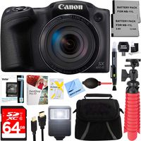 Canon PowerShot SX420 is 20MP 42x Optical Zoom Digital Camera (Black) + Two-Pack NB-11L Spare Batteries + Accessory Bundle