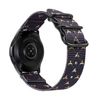 Fintie for Galaxy Watch 42mm / Gear Sport Bands, 20mm Soft Nylon Replacement Strap Band with Adjustable Closure for Samsung Galaxy Watch 42mm / Gear Sport/Gear S2 Classic Smartwatch, Bumble bee