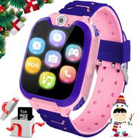 Kids Games Smartwatches for Boys Girls - 1.54" HD Touch Screen Sports Smartwatch Phone with Call Camera Games Recorder Alarm Music Player for Children Days Gifts for Boys 4-7 Years Old (01 X6 Pink)