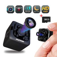 Spy Hidden Camera Nanny Cam - Mini Wireless Cop Cam Action Cameras for Indoor or Outdoor, Home Office or Car Video Recorder with 1080p HD Recording and Night Vision