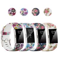 honecumi Colorful Watch Band Replacement for Fitbit Charge 2 Wrist Strap for Men & Women Quick Release Strap Band Compatible with Fitbit Charge 2 Smart Watch-Small Size -Flowers