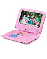 UEME Portable DVD Player with 9 inches Swivel Screen, Car Headrest Mount Holder, Remote Control, Kids DVD Player PD-0093 (Pink)