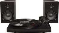 Crosley T100D 2-Speed Bluetooth Turntable System with Stereo Speakers, Black