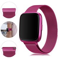 Find-MyWay Compatible with Fitbit Versa Bands/Versa 2/Versa Lite Bands,Versa Accessories Wristband Stainless Steel Bracelet for Women Men Strap for Fitbit Versa/Lite/Special Edition