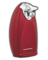 Hamilton Beach 76388R Classic Chrome Heavyweight Can Opener, Extra-Tall, Red