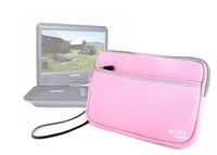 DURAGADGET Pink Water Resistant Neoprene Pouch - Suitable for use with Sylvania Widescreen Portable DVD Player | SDVD7040B & SDVD7027