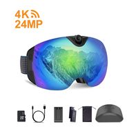 OhO Camera Ski Goggles, Anti-Fog Snowboard Goggles with UV400 Protection Dual Ski Lens, 4K WiFi and 24MP Adjusted Action Camera, Low Temperature Working Battery (S6 Model)