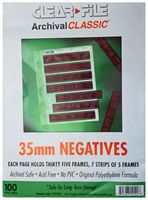 ClearFile Archival Classic ~ 35mm Negative Pages, 100 Pack