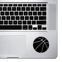 StickAny Palm Series Basketball Simple Sticker for MacBook Pro, Chromebook, and Laptops (Black)