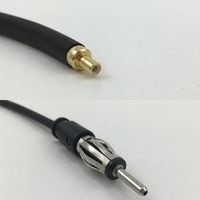 1 foot RG142 SMB MALE to AM/FM MALE Pigtail Jumper RF coaxial cable 50ohm High Quality Quick USA Shipping