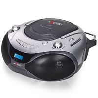 Axess Portable Cd/Mp3 Boombox With Am/Fm Stereo And Aux Input