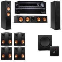 Klipsch RP-250F Tower Speakers-SW-112-7.1-Onkyo TX-NR838