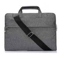 elecfan Protective Laptop Sleeve with Strap for MacBook Pro 15" inch A1707 with Touch Bar 2016&2017 Release,Polyester Fabric Briefcase Handbag Case Compatible with Dell XPS 15/HP/Acer/Samsung - Grey