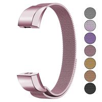 Mosonoi Compatiable with Fitbit Alta Bands, Adjustable Metal Bands Replacement Straps Fit for Fitbit Alta/Alta HR Smartwatch Women Men(Small, Sakura Pink)