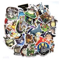 Animation Cartoon Sticker Pack Cool Laptop Sticker Vinyl Sticker Bleach StarWar ONE Piece Dragon Ball Christmas Sticker for Snowboard Waterproof Aesthetic Stickers (50Pcs Tonari no Totoro)