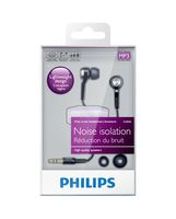 Philips in-Ear Headphones SHE8500 (Black) - Ergonomic Earbuds with Noise Isolation