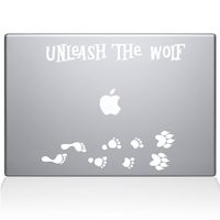 The Decal Guru Unleash The Werewolf MacBook Decal Vinyl Sticker - 13" MacBook Pro (2015 & Older) - White (1243-MAC-13P-W)