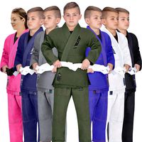 Elite Sports Kids BJJ GI, Youth IBJJF Children's Brazilian Jiujitsu Gi Kimono W/Preshrunk Fabric & Free Belt (Military Green, C0)