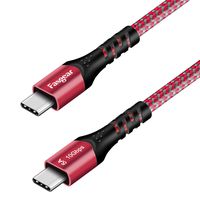 Fasgear 3ft USB C to USB C Cable, 1 Pack 100W USB 3.1 Type C Gen 2 Fast Charging 20V/5A Power Delivery, 10Gbps Data Transfer,4K@60Hz Video Output,Compatible for Oculus Quest,USB-C Device (1m, Red)