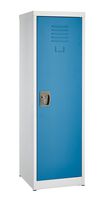 AdirOffice Kids Steel Metal Storage Locker - for Home & School - with Key & Hanging Rods (48 in 1 Door, Blue)