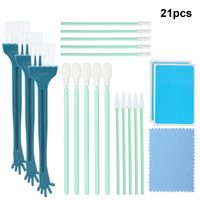 OOTSR 21pcs Phone Port Cleaning Kit, Cleaning Swab Kit with Nylon Brushes & Dust Cloth for USB Charging Port/Headphone Jack/Camera/Keyboard/Inkjet Printer/Industrial Equipment